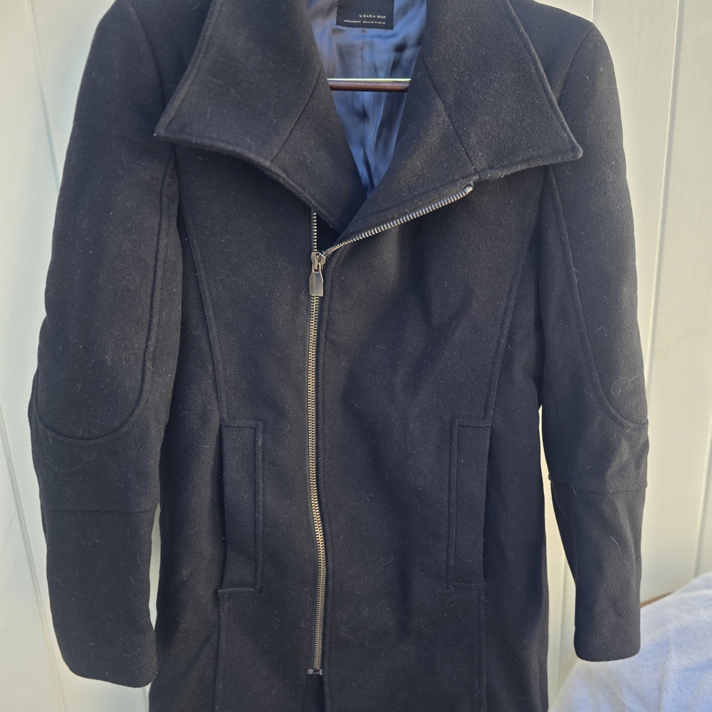 Zara Men's Black Trench Coat